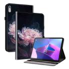 For Lenovo Tab P11 Gen 2 11.5 Crystal Texture Painted Leather Tablet Case(Purple Peony) - 1