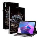 For Lenovo Tab P11 Gen 2 11.5 Crystal Texture Painted Leather Tablet Case(Black Rose) - 1