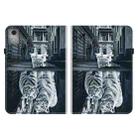 For Lenovo Tab K11 Plus Crystal Texture Painted Leather Tablet Case(Cat Reflection Tiger) - 3