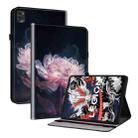 For Lenovo Legion Y700 2025 Crystal Texture Painted Leather Tablet Case(Purple Peony) - 1