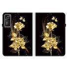 For Lenovo Legion Y700 Gen 4 Crystal Texture Painted Leather Tablet Case(Gold Butterfly Rose) - 3