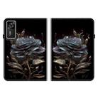 For Lenovo Legion Y700 Gen 4 Crystal Texture Painted Leather Tablet Case(Black Rose) - 3