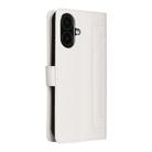 For iPhone 16 Diamond Lattice Leather Flip Phone Case(White) - 3