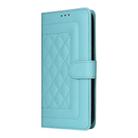 For iPhone 16 Diamond Lattice Leather Flip Phone Case(Mint Green) - 2