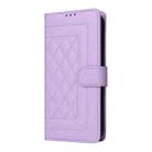 For iPhone 16 Diamond Lattice Leather Flip Phone Case(Light Purple) - 2