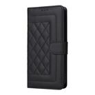 For iPhone 16 Diamond Lattice Leather Flip Phone Case(Black) - 2