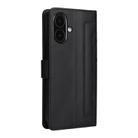 For iPhone 16 Diamond Lattice Leather Flip Phone Case(Black) - 3