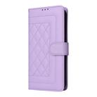 For iPhone 16 Plus Diamond Lattice Leather Flip Phone Case(Light Purple) - 2