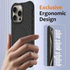 For iPhone 16 Pro Max Wave Texture MagSafe Magnetic Liquid Silicone Phone Case(Black) - 2