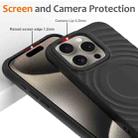 For iPhone 16 Pro Max Wave Texture MagSafe Magnetic Liquid Silicone Phone Case(Black) - 3