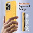 For iPhone 16 Pro Max Wave Texture MagSafe Magnetic Liquid Silicone Phone Case(Yellow) - 2