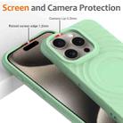 For iPhone 16 Pro Wave Texture MagSafe Magnetic Liquid Silicone Phone Case(Green) - 3