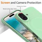 For iPhone 16 Plus Wave Texture MagSafe Magnetic Liquid Silicone Phone Case(Green) - 3