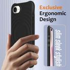 For iPhone 16e Wave Texture MagSafe Magnetic Liquid Silicone Phone Case(Black) - 2