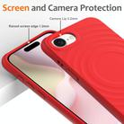 For iPhone 16e Wave Texture MagSafe Magnetic Liquid Silicone Phone Case(Red) - 3