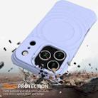 For iPhone 17 Pro Max Wave Texture MagSafe Magnetic Liquid Silicone Phone Case(Purple) - 2