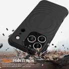 For iPhone 17 Pro Wave Texture MagSafe Magnetic Liquid Silicone Phone Case(Black) - 2