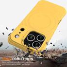 For iPhone 17 Pro Wave Texture MagSafe Magnetic Liquid Silicone Phone Case(Yellow) - 2