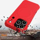 For iPhone 17 Pro Wave Texture MagSafe Magnetic Liquid Silicone Phone Case(Red) - 2