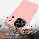 For iPhone 17 Pro Wave Texture MagSafe Magnetic Liquid Silicone Phone Case(Pink) - 2