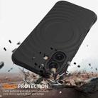For iPhone 17 Wave Texture MagSafe Magnetic Liquid Silicone Phone Case(Black) - 2