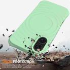 For iPhone 17 Wave Texture MagSafe Magnetic Liquid Silicone Phone Case(Green) - 2