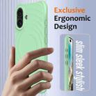 For iPhone 17 Wave Texture MagSafe Magnetic Liquid Silicone Phone Case(Green) - 3