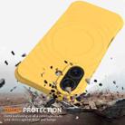 For iPhone 17 Wave Texture MagSafe Magnetic Liquid Silicone Phone Case(Yellow) - 2