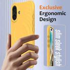 For iPhone 17 Wave Texture MagSafe Magnetic Liquid Silicone Phone Case(Yellow) - 3