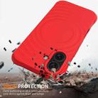 For iPhone 17 Wave Texture MagSafe Magnetic Liquid Silicone Phone Case(Red) - 2