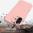 For iPhone 17 Wave Texture MagSafe Magnetic Liquid Silicone Phone Case(Pink) - 2