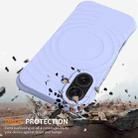 For iPhone 17 Wave Texture MagSafe Magnetic Liquid Silicone Phone Case(Purple) - 2