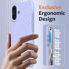 For iPhone 17 Wave Texture MagSafe Magnetic Liquid Silicone Phone Case(Purple) - 3