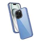 For iPhone 15 Pro Max Frame Two Color Lens Ring TPU Phone Case(Blue) - 1
