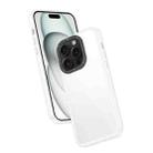 For iPhone 15 Pro Frame Two Color Lens Ring TPU Phone Case(Transparent) - 1