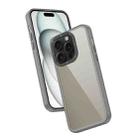 For iPhone 15 Pro Frame Two Color Lens Ring TPU Phone Case(Black) - 1