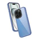 For iPhone 15 Pro Frame Two Color Lens Ring TPU Phone Case(Blue) - 1
