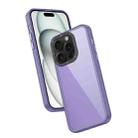 For iPhone 15 Pro Frame Two Color Lens Ring TPU Phone Case(Purple) - 1