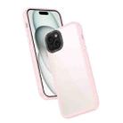 For iPhone 15 Plus Frame Two Color Lens Ring TPU Phone Case(Pink) - 1