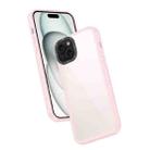 For iPhone 15 Frame Two Color Lens Ring TPU Phone Case(Pink) - 1