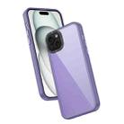 For iPhone 15 Frame Two Color Lens Ring TPU Phone Case(Purple) - 1