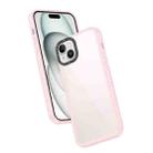 For iPhone 14 Plus Frame Two Color Lens Ring TPU Phone Case(Pink) - 1