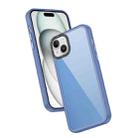 For iPhone 14 Plus Frame Two Color Lens Ring TPU Phone Case(Blue) - 1