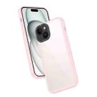For iPhone 14 Frame Two Color Lens Ring TPU Phone Case(Pink) - 1