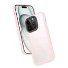 For iPhone 14 Pro Frame Two Color Lens Ring TPU Phone Case(Pink) - 1