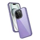 For iPhone 14 Pro Frame Two Color Lens Ring TPU Phone Case(Purple) - 1