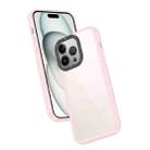 For iPhone 13 Pro Frame Two Color Lens Ring TPU Phone Case(Pink) - 1