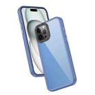 For iPhone 12 Pro Max Frame Two Color Lens Ring TPU Phone Case(Blue) - 1