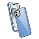 For iPhone 12 Pro Frame Two Color Lens Ring TPU Phone Case(Blue) - 1