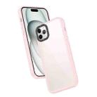 For iPhone 11 Pro Max Frame Two Color Lens Ring TPU Phone Case(Pink) - 1